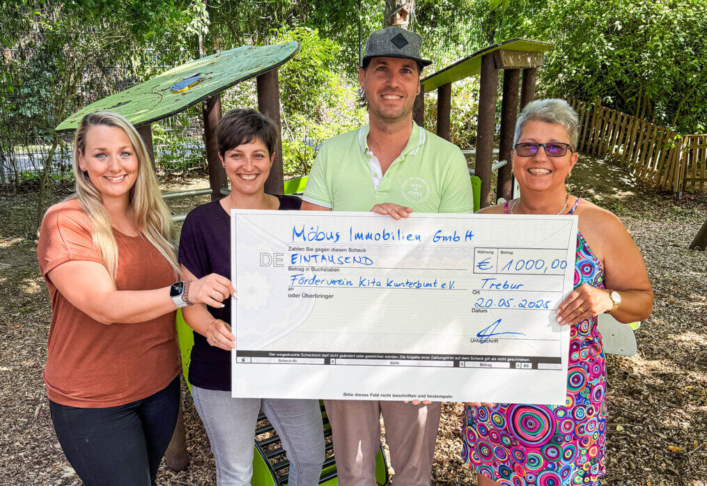 1000 Euro für den Kindergarten-Förderverein Kunterbunt Geinsheim