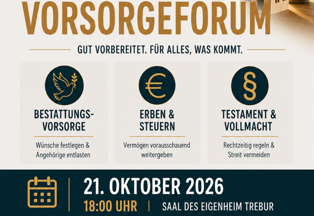 Das Treburer VorsorgeForum am 21. Oktober 2026